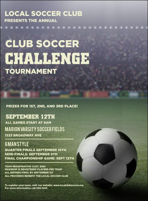 Soccer Stadium Flyer Product Front