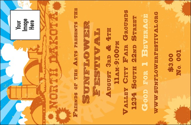 North Dakota Drink Ticket Product Front