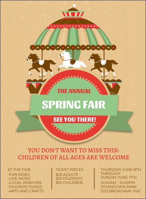 Merry Go Round Invitation Product Front