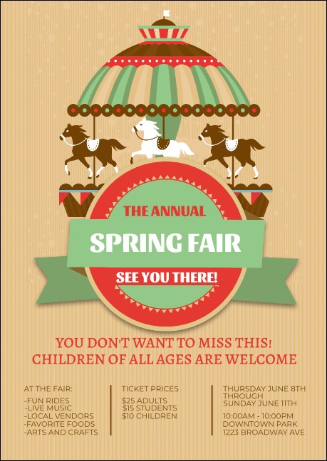 Merry Go Round Postcard Product Front