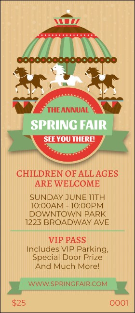 Merry Go Round VIP Pass Product Front