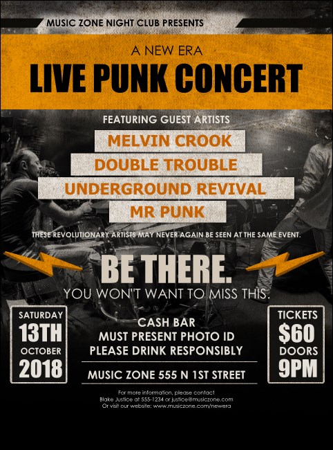 Punk Rock Flyer Product Front