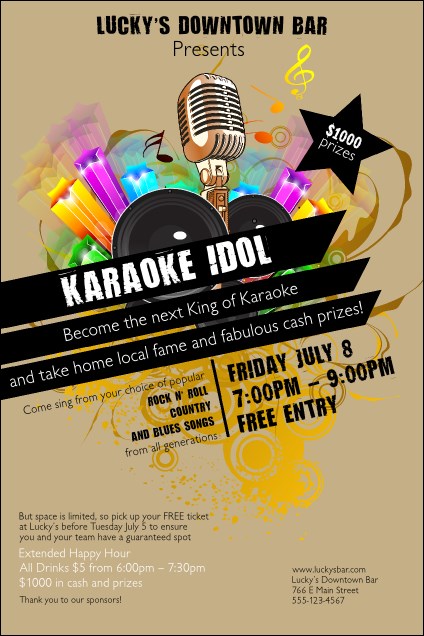 Karaoke Poster Product Front