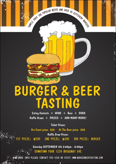 Burgers and Beer Postcard Product Front