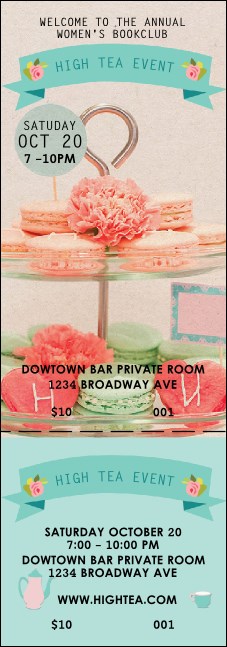 High Tea Event Ticket Product Front