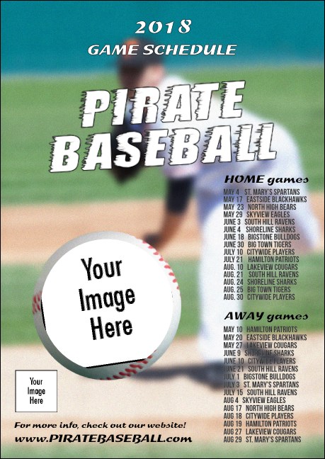 Baseball Schedule Postcard Product Front