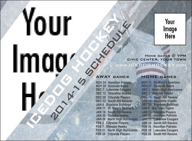 Ice Hockey Schedule Invitation