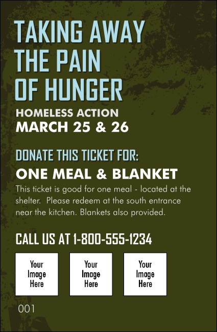 Homeless & Hungry Drink Ticket Product Front